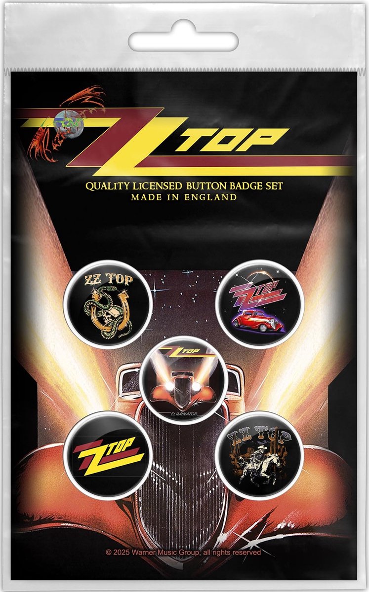 ZZ Top Eliminator - Button - 5-pack