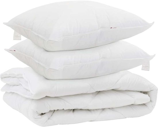 All-season dekbed met kussen 3 st | Beddengoed Wit Microvezel