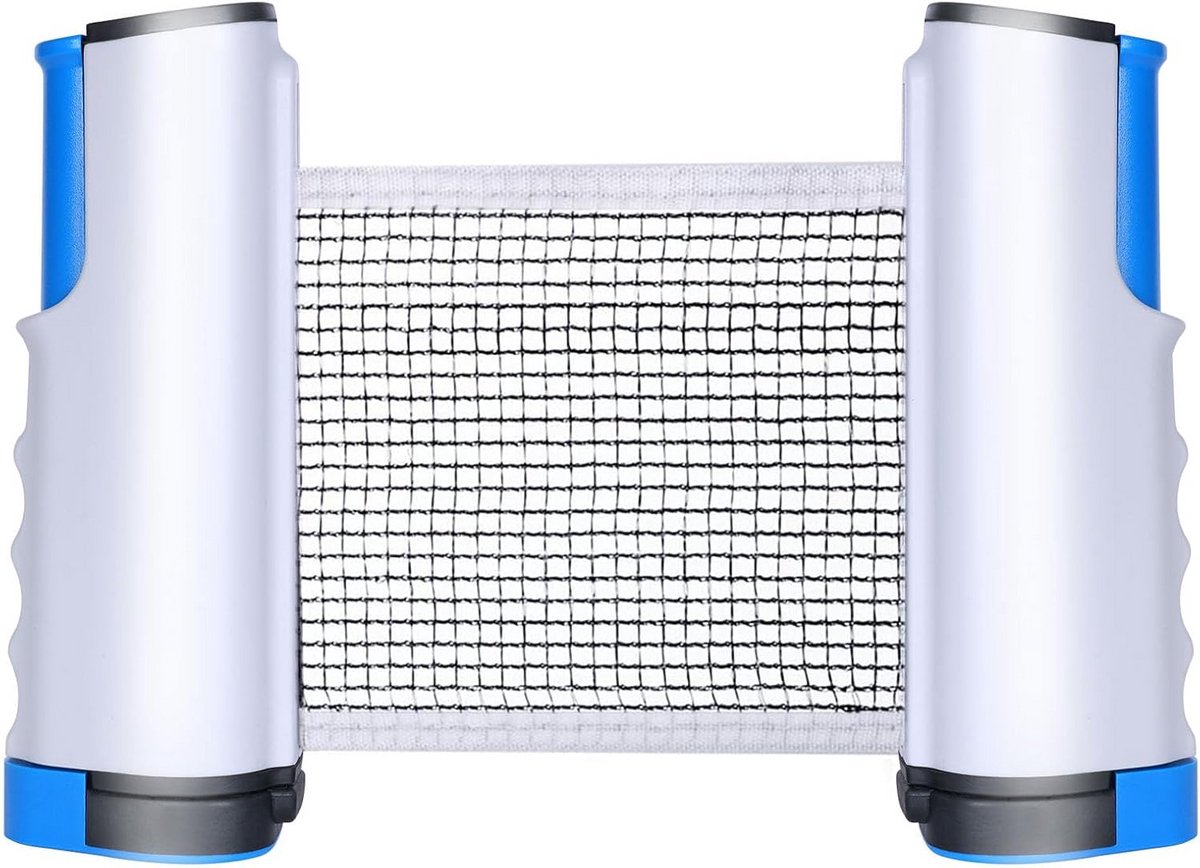 Draagbaar Tafeltennisnet - Intrekbaar Pingpongnet voor Elke Tafel (Blauw)
