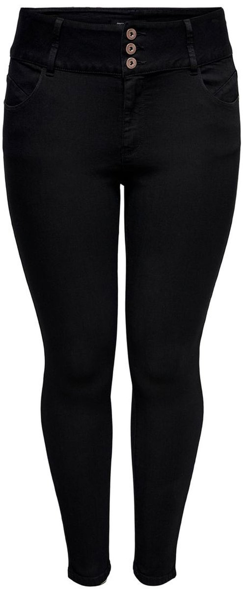 ONLY CARMAKOMA - CARANNA LIFE HW SK ANK JEANS BLACK NOOS - Dames - Jeans