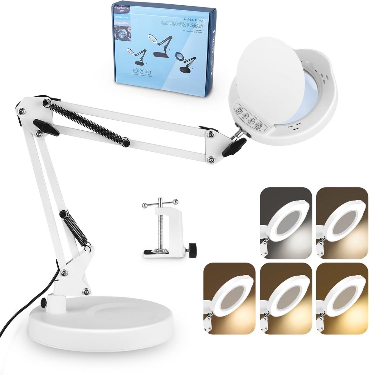 10x Vergrootlamp met Licht en Standaard - Verstelbare Tafelloep & Leesloep voor Precisiewerk