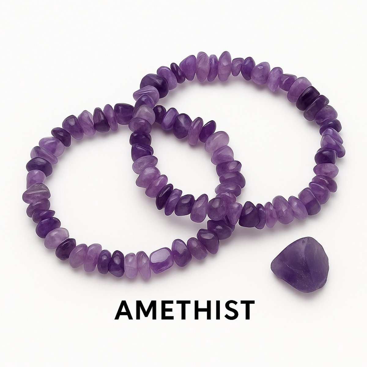 S4H – Amethist Splitarmband | Innerlijke Rust, Intuïtie & Beschermings armband 18CM