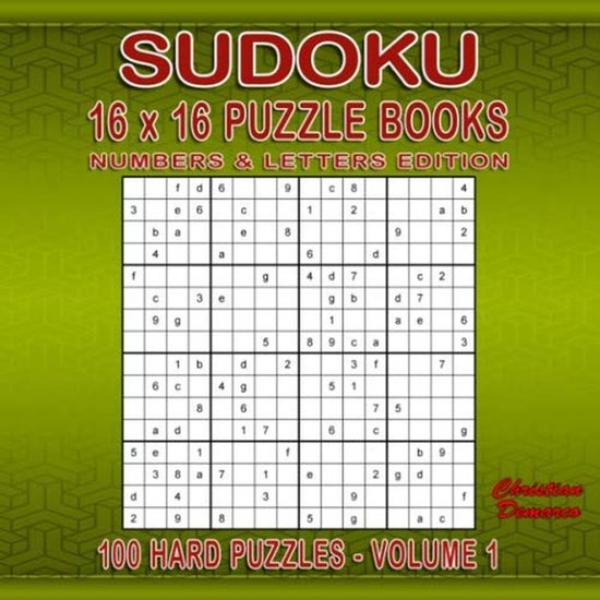 100 Moeilijke 16x16 Sudoku Puzzels met Cijfers en Letters voor