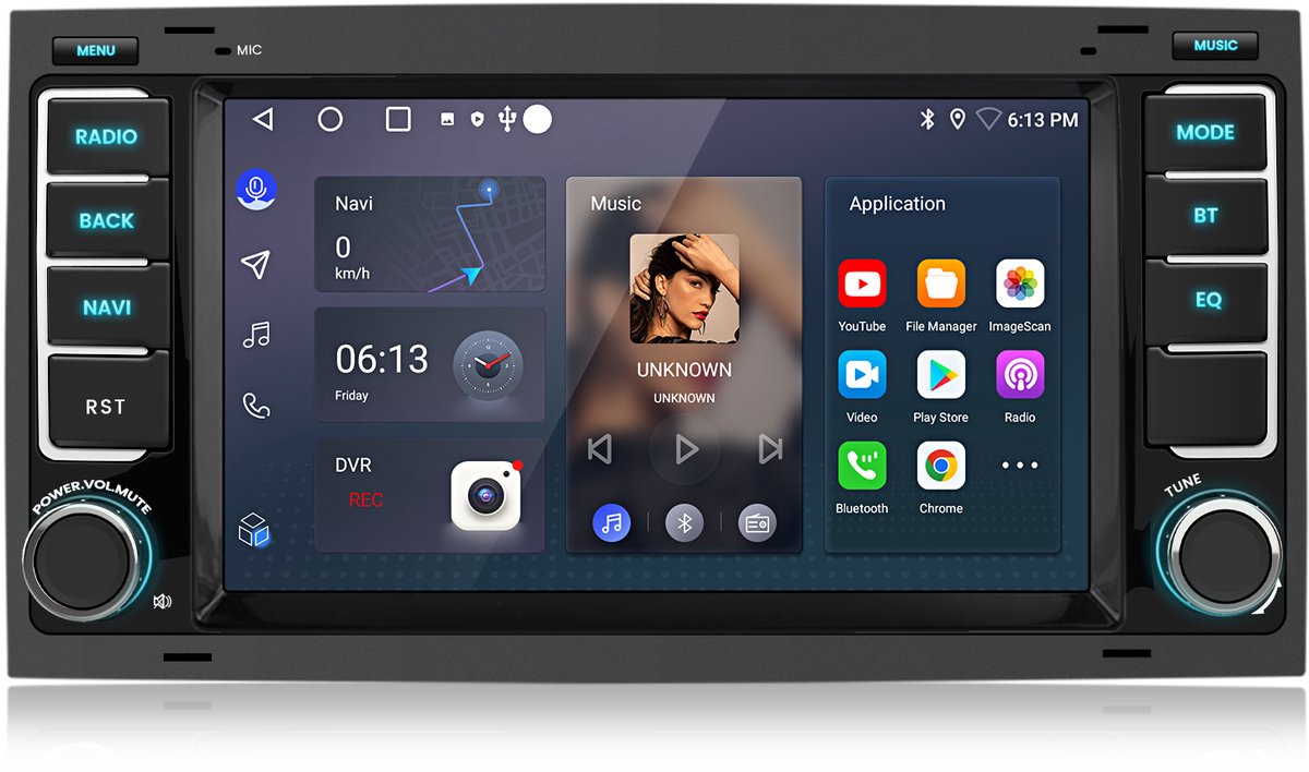 Hexinex Quad-Core autoradio Geschikt voor VW Touareg - Draadloos CarPlay, Android Auto,Android 15, multimediaspeler, 2GB+32GB