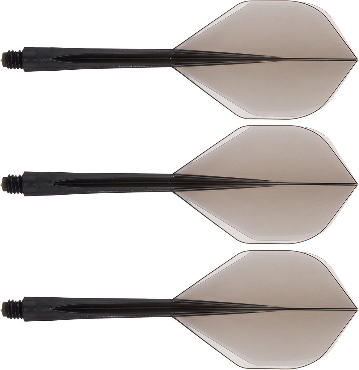 Dart Flights - Vliegjes - Precisie Werpen - Standaard Lange Vorm - 30 g - Helder Zwart