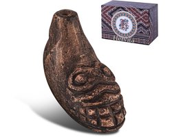 Aztec Death Whistle - Traditioneel Doodshoofd - Schreeuwende Fluit - Handgemaakt - Tot 120 Decibel - Azteekse Doodsfluit