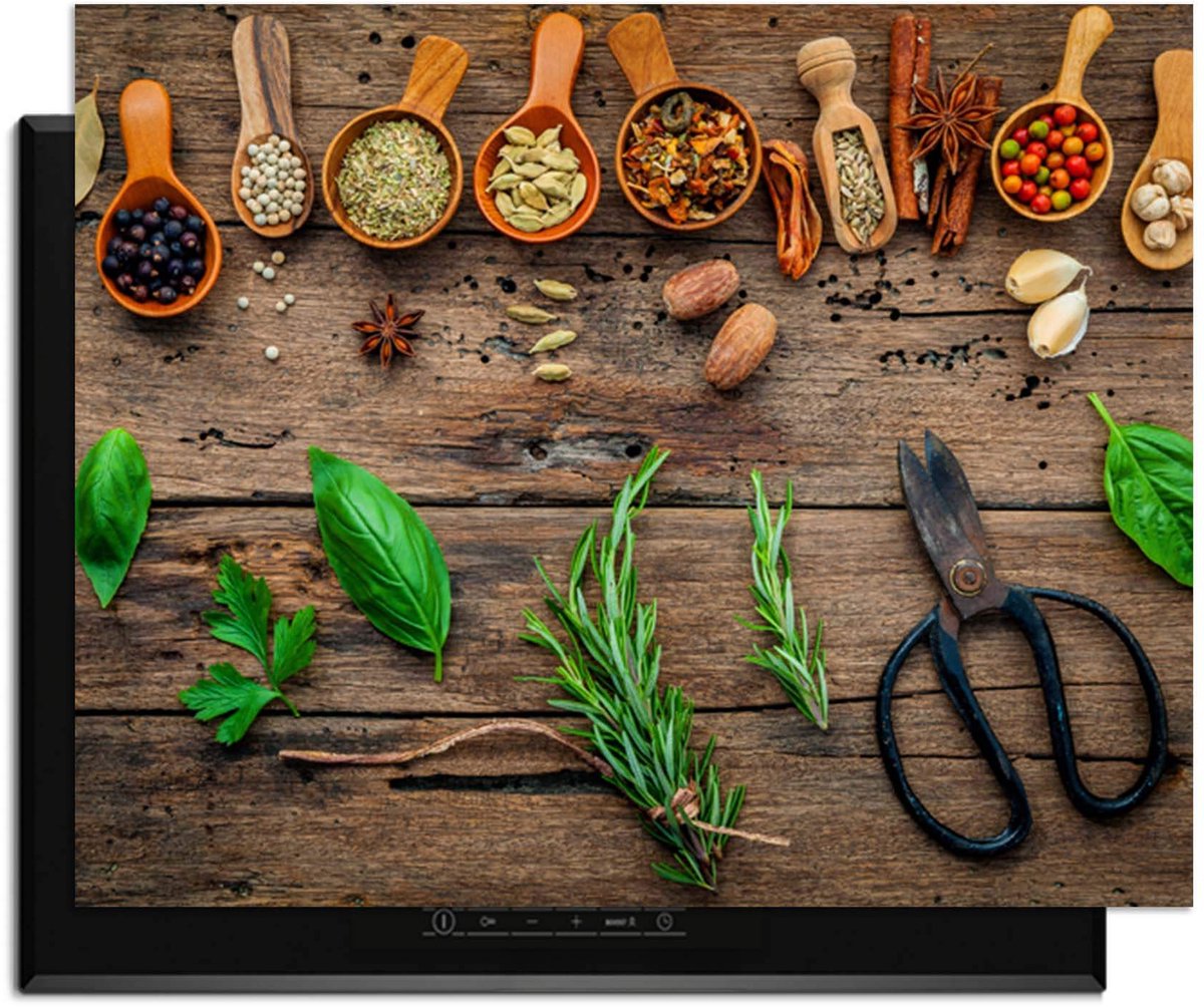 KitchenArt - Roots & Recipes - Inductie Beschermer - 76x51.5 cm - Kookplaat Beschermer - Luxe Afdekplaat Inductieplaat - Anti-slip & Oprolbaar - Beschermmat Inductiekookplaat