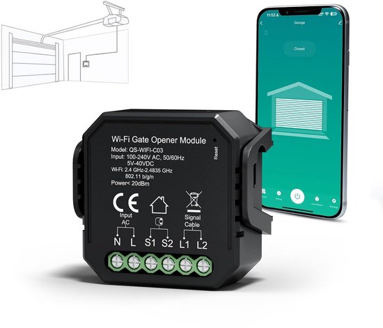 Slimme Wifi Garagedeuropener met App- en Spraakbesturing | bol
