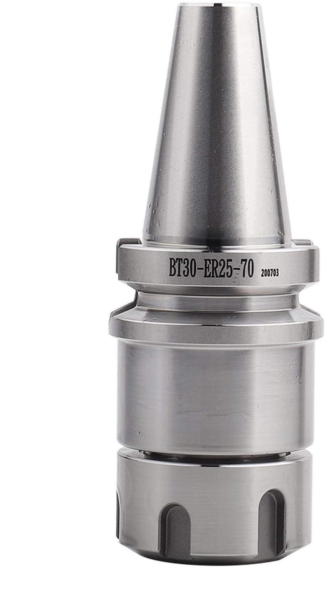 BT30 ‑ ER25‑70 Gereedschapshouder met spantang, hoge nauwkeurigheid 40CR CNC-gereedschapshouder van gelegeerd staal, 2,8 inch lengte, voor CNC-freesmachines