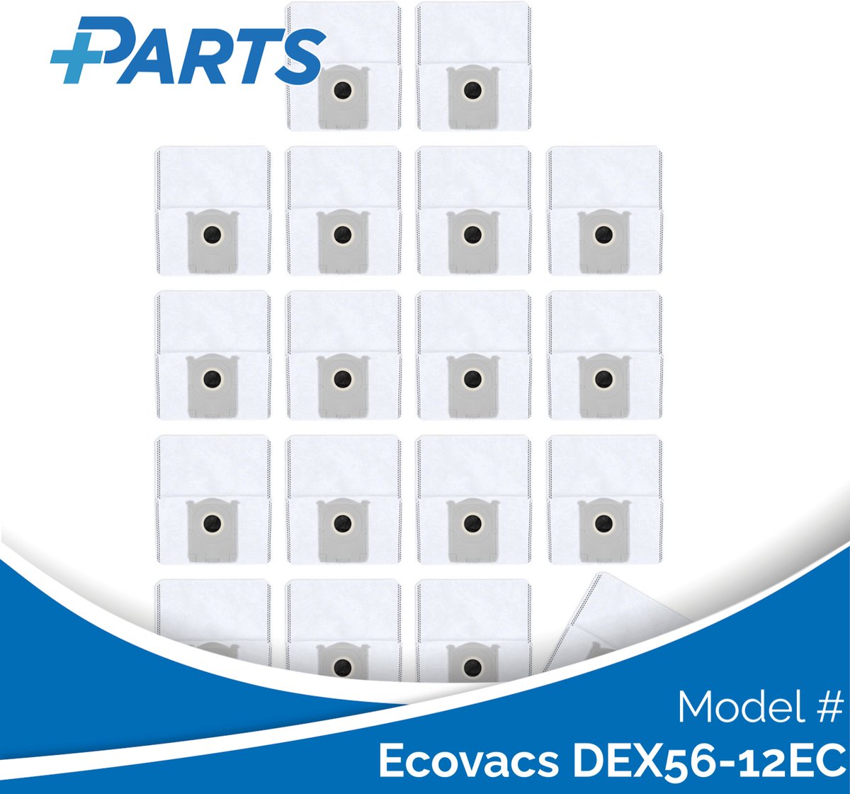 Ecovacs DEX56-12EC Stofzakken (18 Stuks, Plus.Parts® alternatief voor DDB030041)
