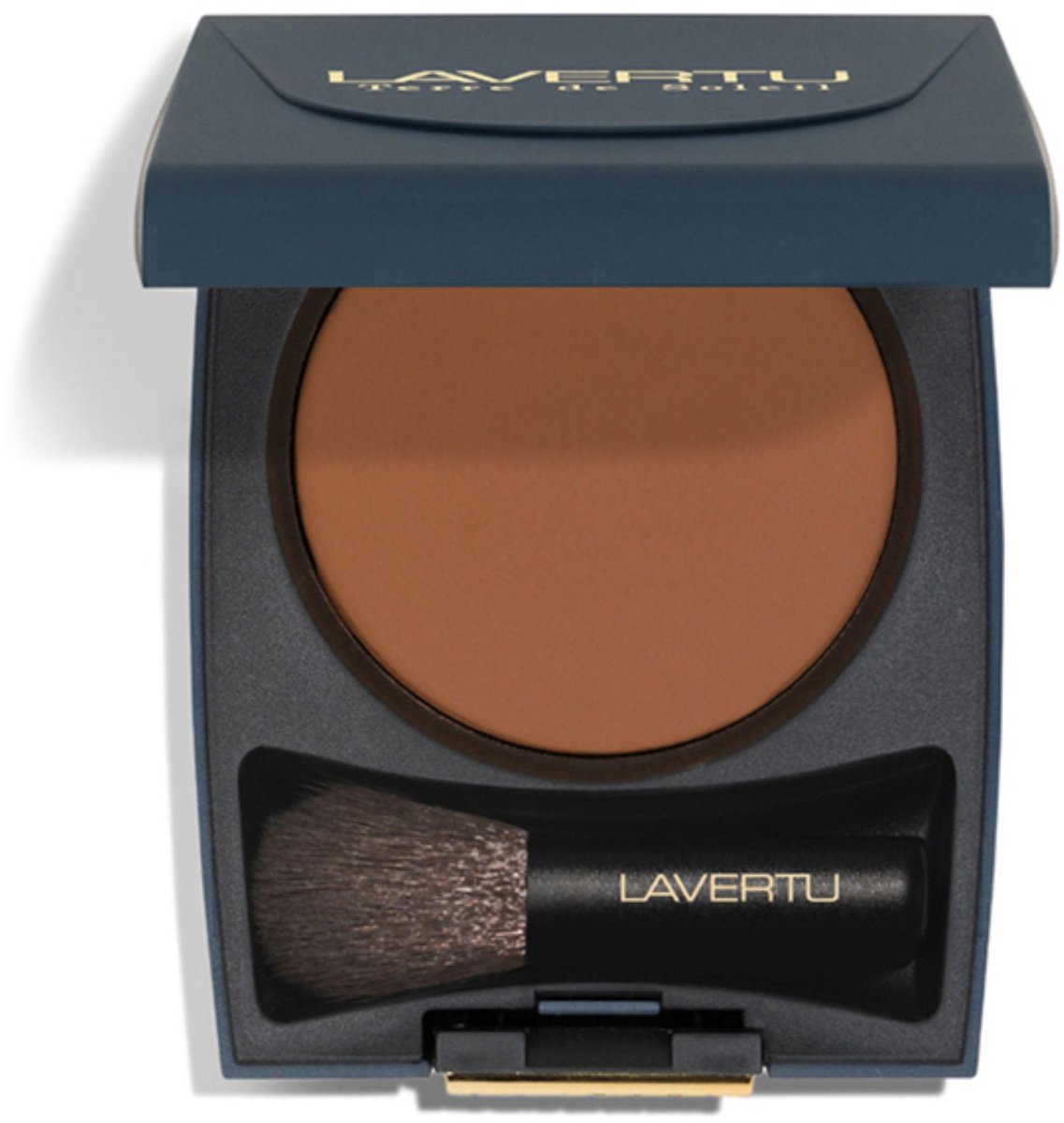 Bol.com LAVERTU Terre de Soleil Bronzer - 02+ Medium Tan - 99% Natuurlijk - Inclusief Spiegel & Kwast aanbieding