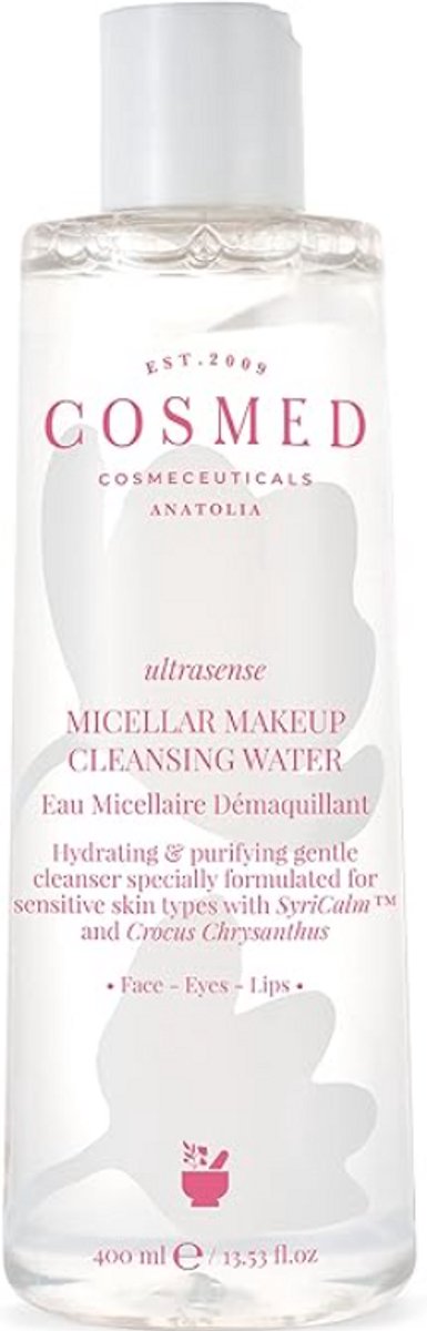 Cosmed Micellair Reinigingswater voor Gevoelige Huid – Alcoholvrij – Met SyriCalm – Verwijdert Make-up Zonder Irritatie – 400 ml
