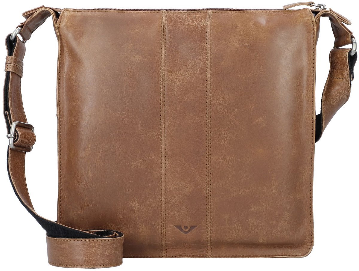 VOi Leren Schoudertas City Cowboy Insa Crossbody Bag Cognac Bruine