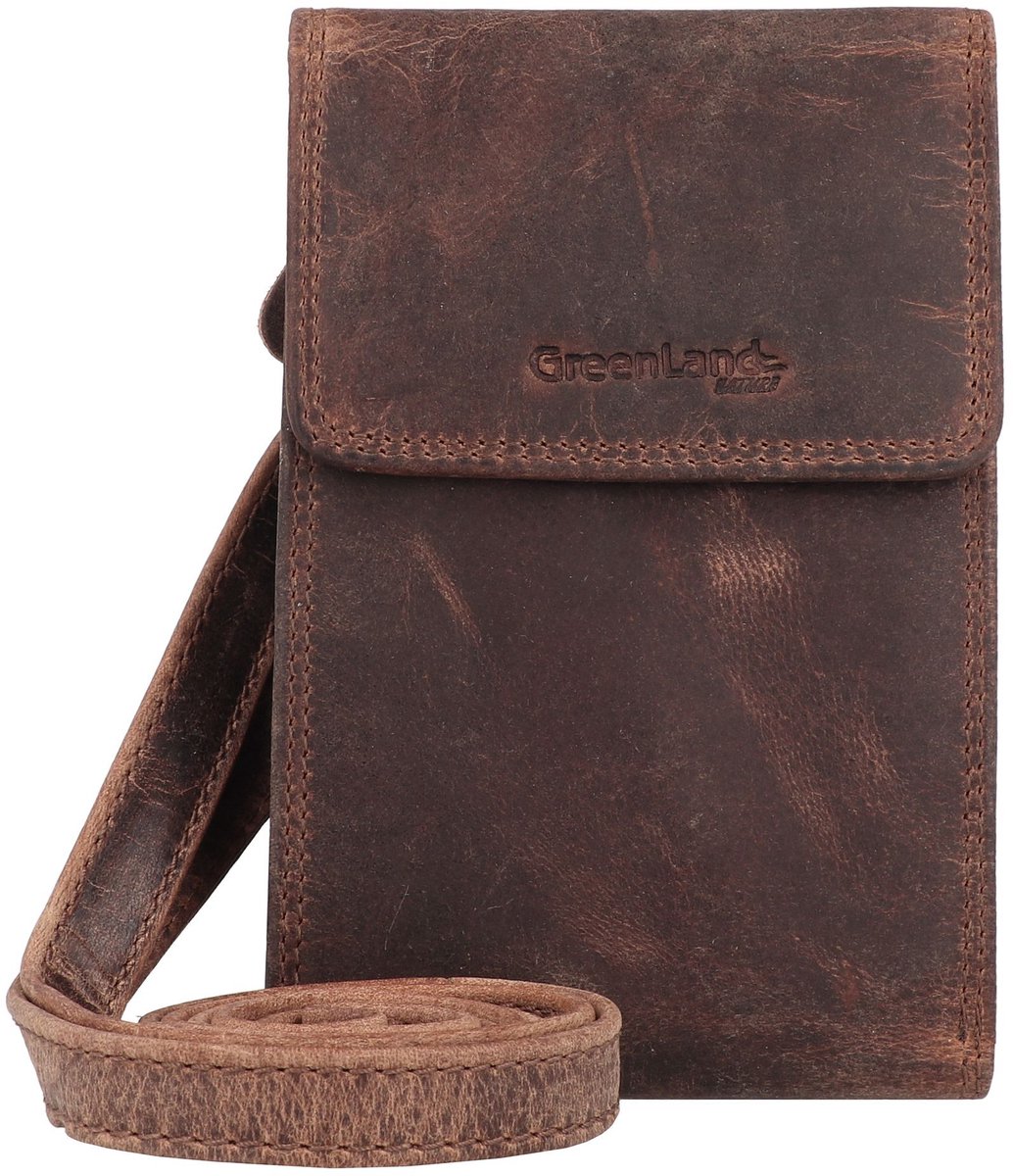 Greenland Nature Montana schoudertas leer 11 cm - Dames - natur