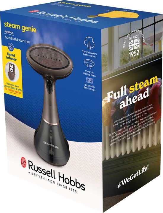 Russell Hobbs Steam Genie Aroma - Favoriete geur toe te voegen - Kledingstomer- Handstomer