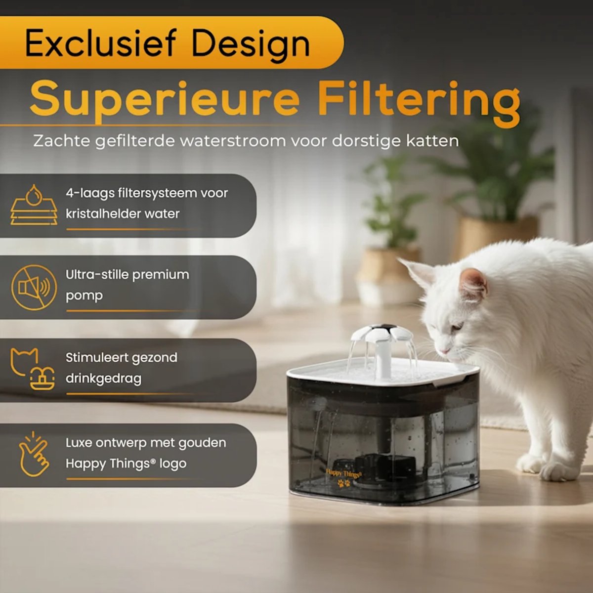Happy Things Drinkfontein Hond en Kat - Incl 10 Filters thumbnail 2
