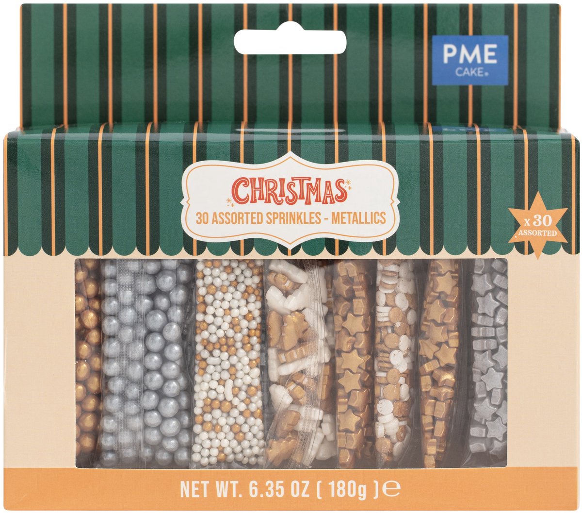 PME Christmas Sprinkles - Metallic - 15 (!) verschillende soorten sprinkles