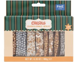 PME Christmas Sprinkles - Metallic - 15 (!) verschillende soorten sprinkles
