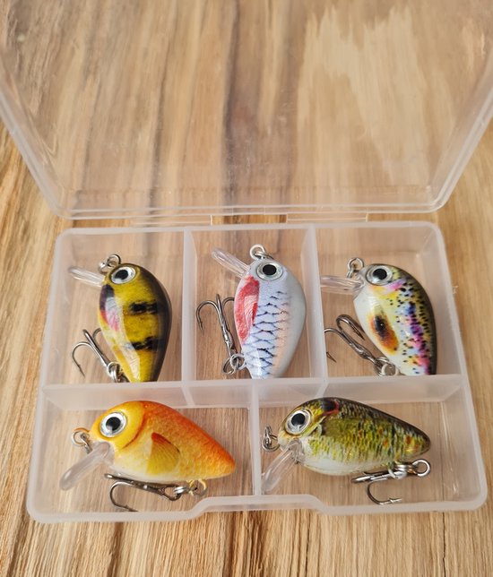 Rospo outdoor - Set van 5 Mini Crankbaits Kunstaas roofvissen-type1- — afbeelding 4