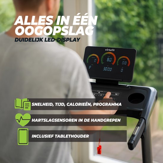 VirtuFit TR75i Loopband – Tot 12 km/u – 24 Programma’s – Verstelbare helling – Loopband inklapbaar – Hardloopband voor thuis – 2026 model