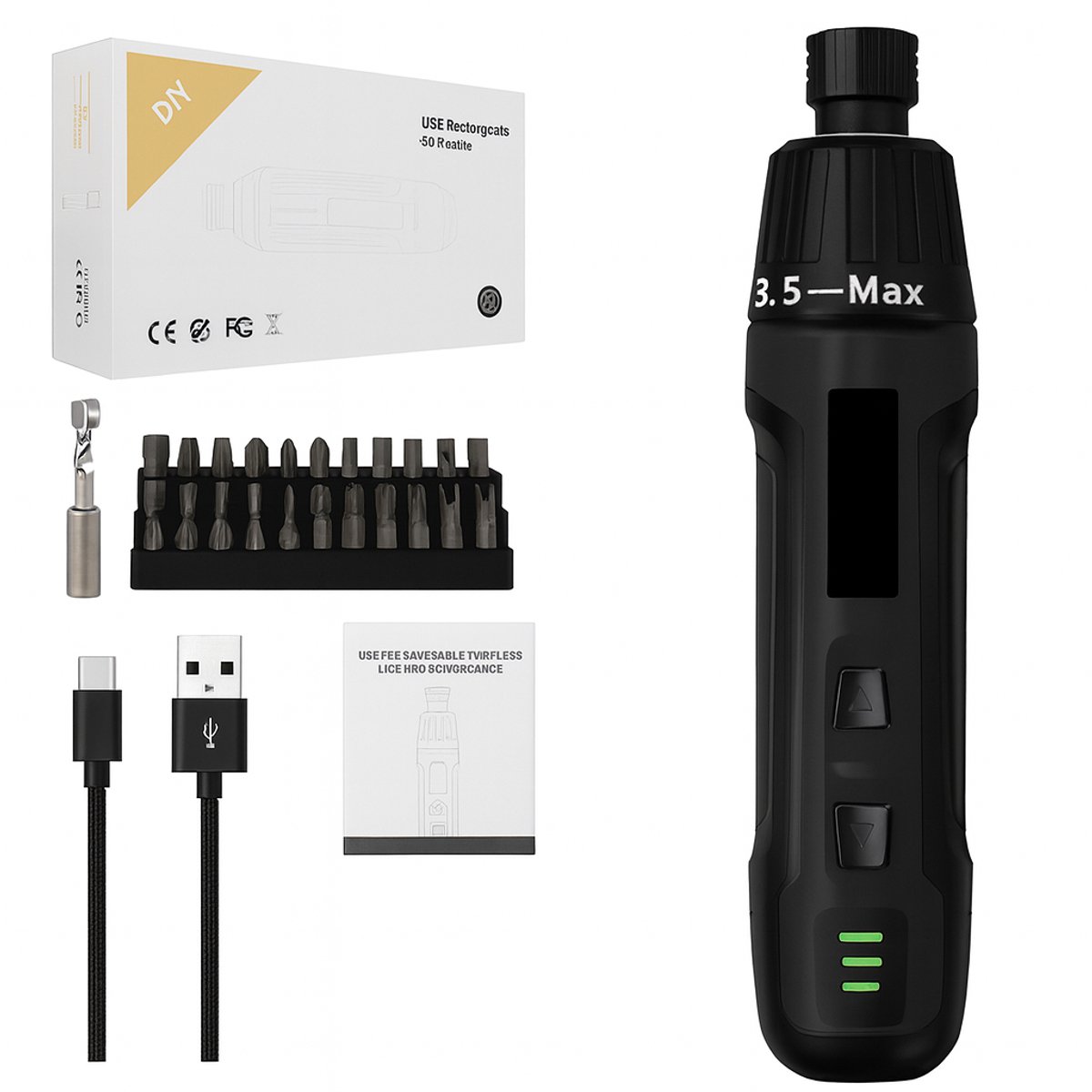 Elektrische Schroevendraaier – Draadloos & Borstelloos – LED – Instelbaar Koppel – USB Oplaadbaar