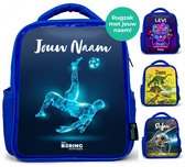 NoBoringSuitcases.com® - Rugzak blauw met eigen naam - Schooltas jongens gepersonaliseerd - Kinder rugtas jongen - Boekentas kind - Kinderrugzak voor school - Schoolrugzak