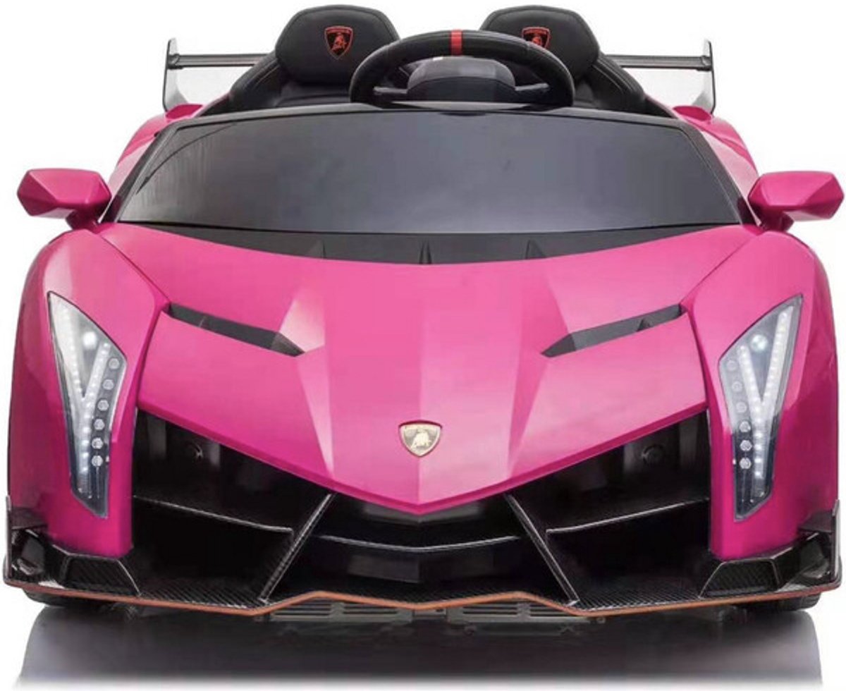 Lamborghini Veneno - Elektrische Kinderauto 12V - 2 persoons - Roze