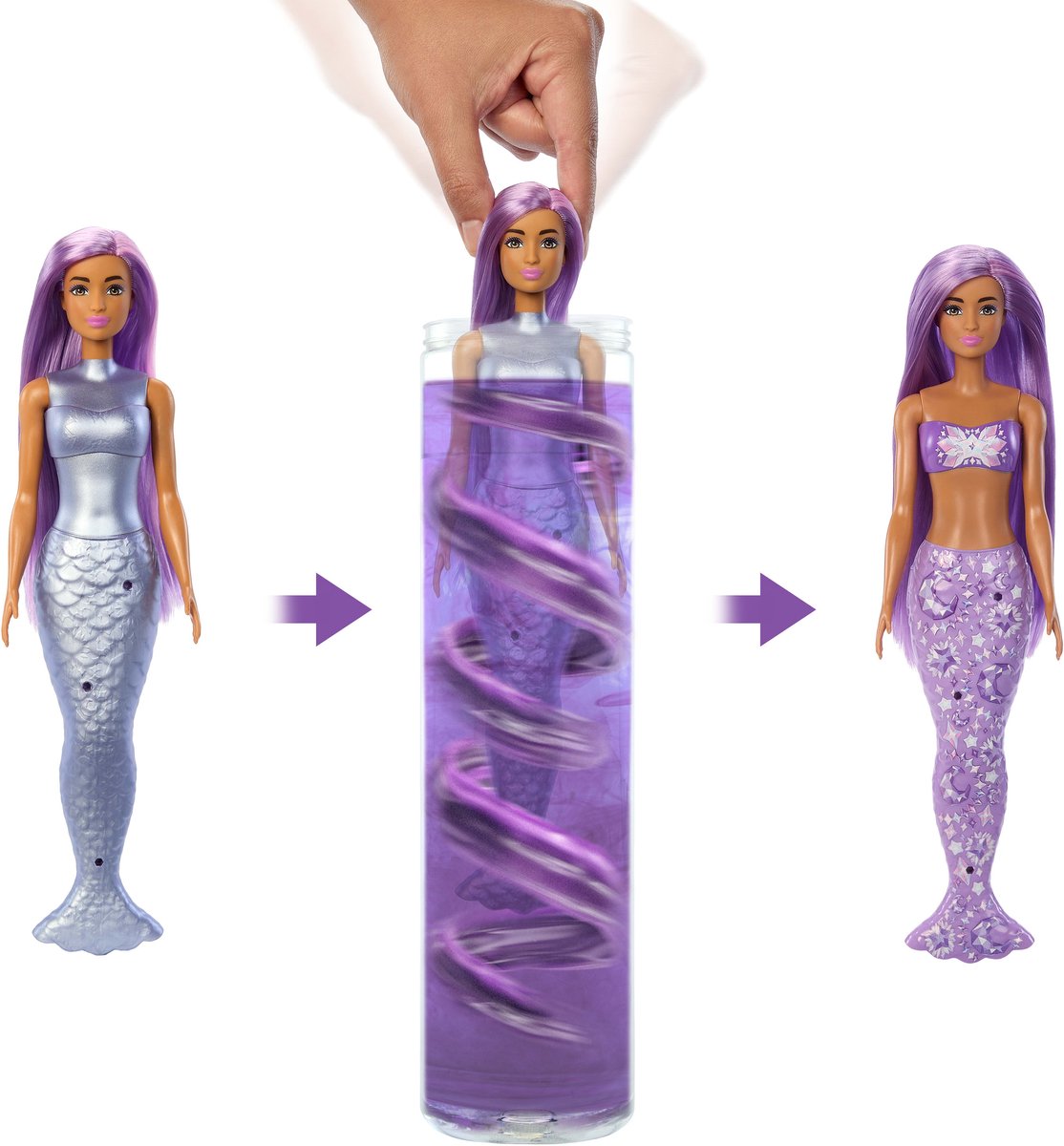 Barbie Color Reveal Zeemeerminserie - Pop en Accessoires met 6 Verrassingen — afbeelding 4