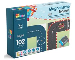 By Baboo® Magnetic Tiles Toppers - Wegen & Racebaan - Magnetische Toppers - Magna Magnetisch Speelgoed Kerst Cadeau Jongens Meisjes - Formule 1 - Educatief Mind Montessori Kinderspeelgoed 3 Jaar, 4 jaar, 5 jaar, 6 jaar, 7 jaar, 8 jaar, 9 jaar