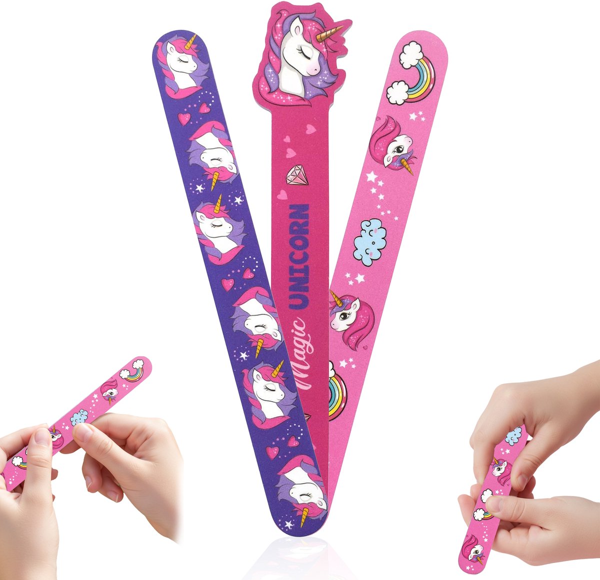 Unicorn Nagelvijl Nagelverzorging- 3 Stuks - Manicure Nagel vijl