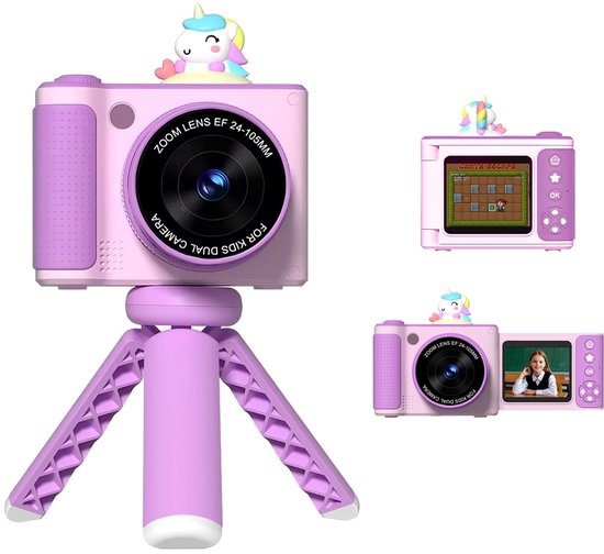 K&L Digitale Kindercamera Kids 32GB - Kinder vlog camera - Kindercamera's Digitaal - Fototoestel Kinderen - Kinderfototoestel - kindercamera vergelijking