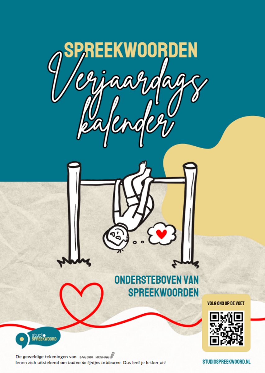 Spreekwoorden Verjaardagskalender – 12 maanden humor & illustraties