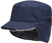 Muts - Wintermuts - Heren winterhoed - Winter oorflap muts - met klep - met oorkleppen - Skimuts - Koud weer - Trapper hoed - Oorwarmers Waterafstotende outdoor hoed - Winterse - voor buitensporten, skiën, fietsen, wandelen, hardlopen - blauw