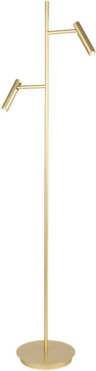 Atmooz Savage Vloerlamp - H 123 cm - Antiek Brons - Geïntegreerde LED - Metaal - Staande lamp met 2 verstelbare lichtpunten - Leeslamp - Sfeerlamp