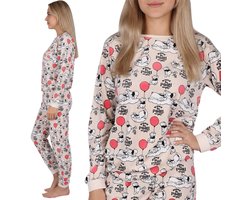 DISNEY Winnie the Pooh Tweedelige pyjama voor dames, pyjama met lange broek, lange mouwen