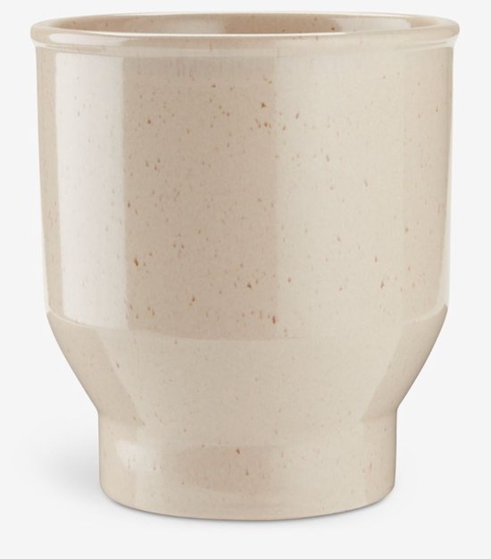Keramische Bloempot – Crème Beige Glazuur – Moderne Ronde Pot – Ø15 cm