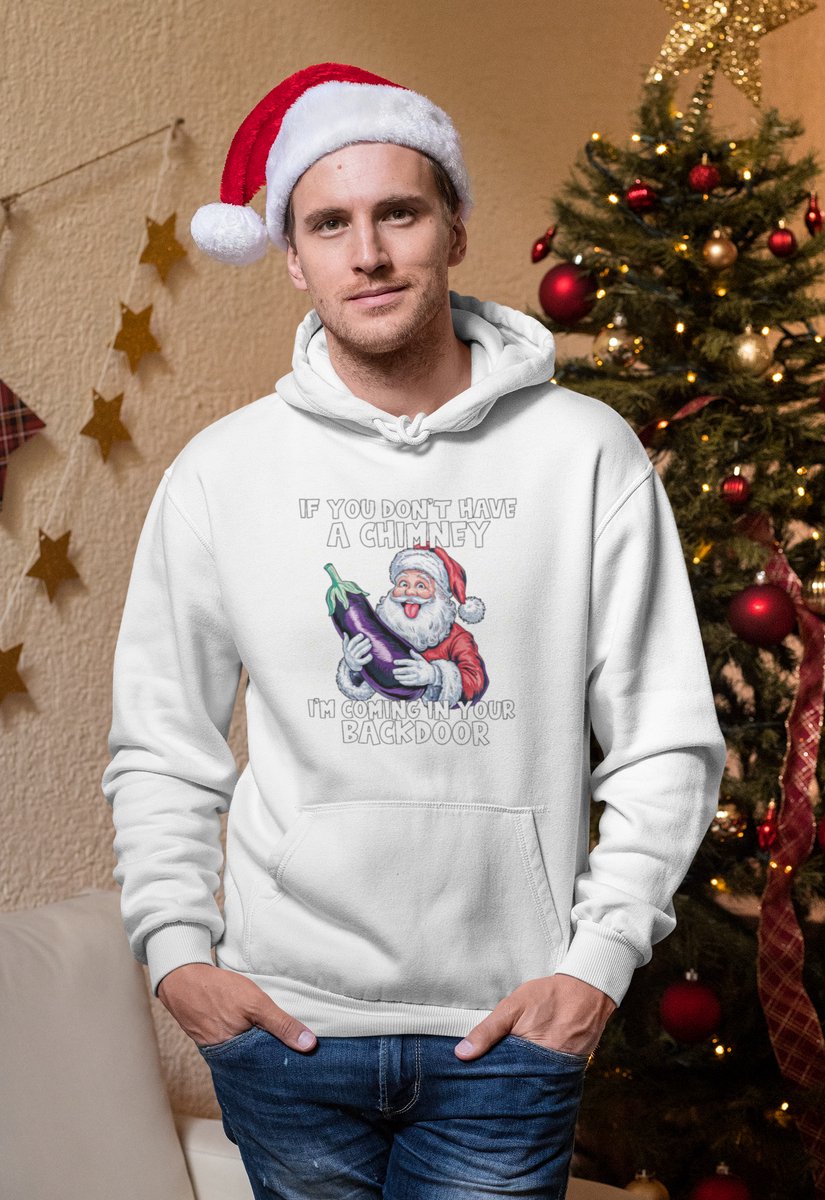 Backdoor Santa - Kersttrui - Kerst Trui Wit - Grappig Kersttrui - Maat XL - Limited Edition