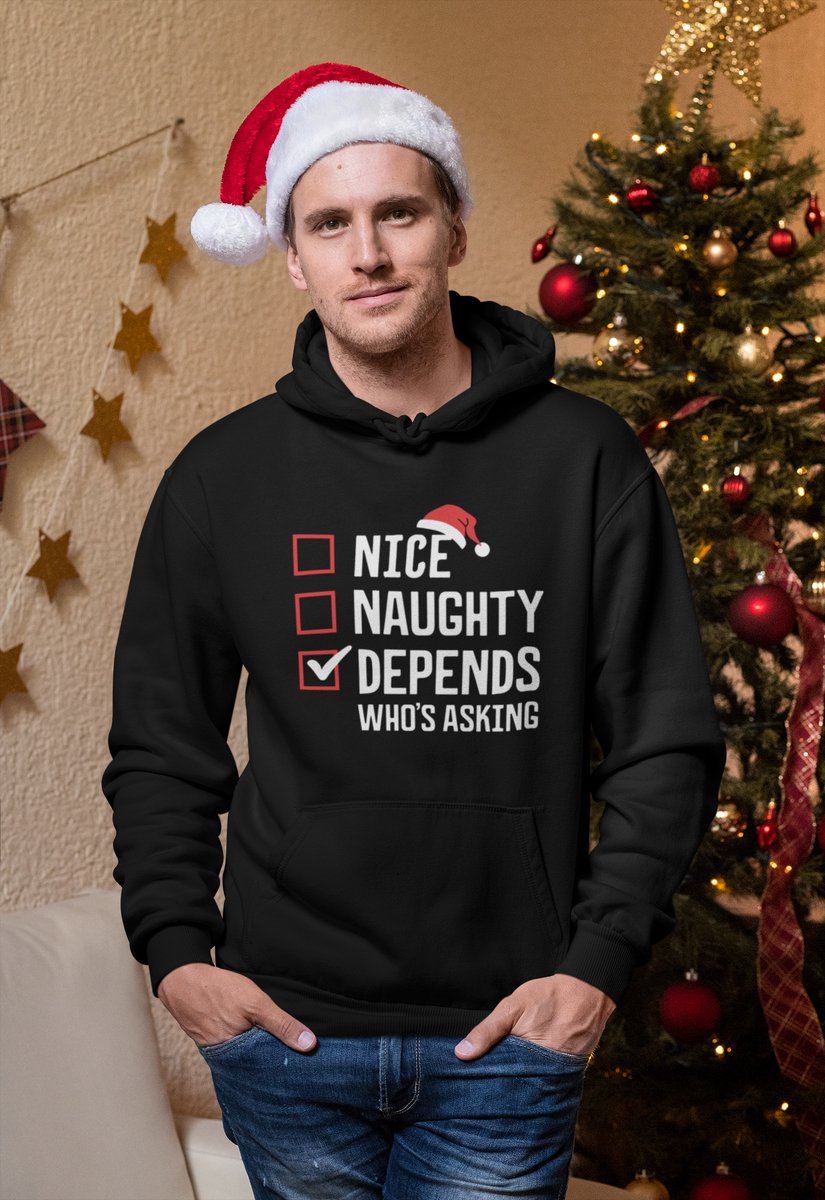 Naughty List - Kersttrui - Kerst Trui Zwart - Grappig Kersttrui - Maat XL - Limited Edition