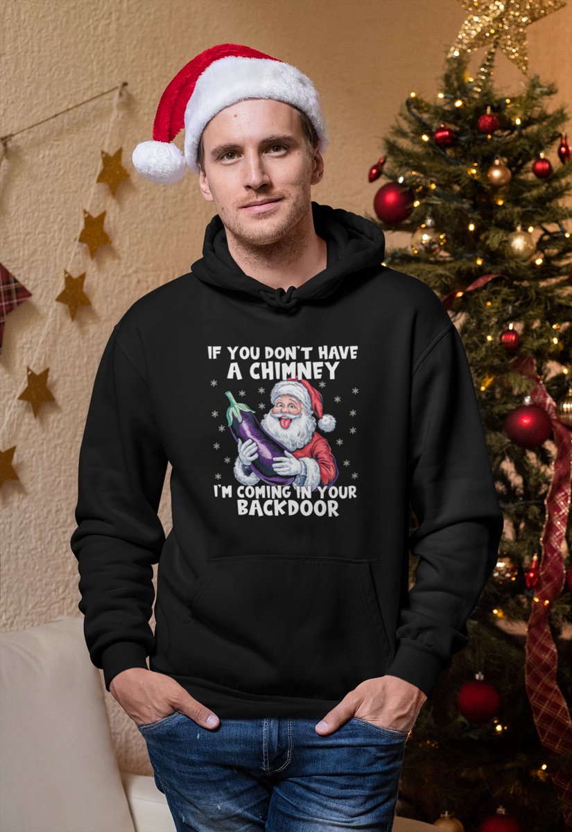 Backdoor Santa - Kersttrui - Kerst Trui Zwart - Grappig Kersttrui - Maat XXL - Limited Edition