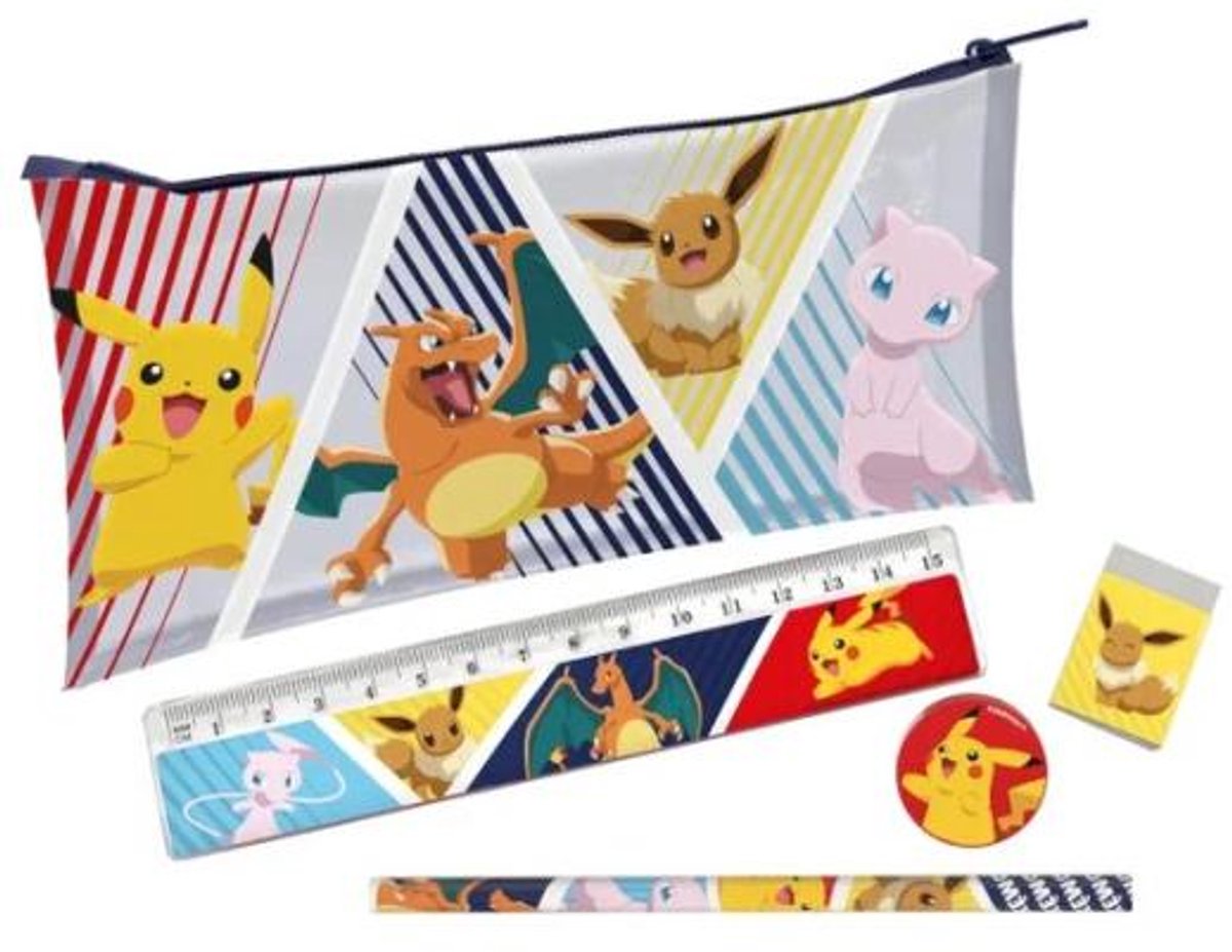 Cyp Brands Pokemony Serie - Pokemon Etui Met Inhoud - Met Afdrukken - 19x11x2 cm