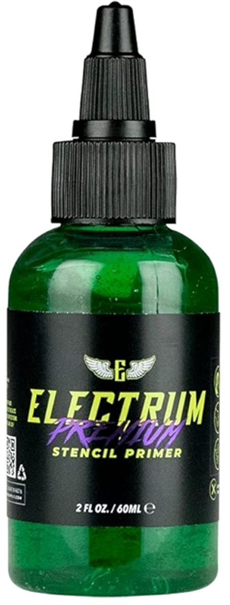 Electrum Premium Stencil Primer 60ml - | Premium Quality | Tattoo Transfer Gel | Stencil Stuff | Stencil Crème | Tattoo Stencil Papier Sheets | Tatoeage Transfer | Overtrek Papier Tekenen | Thermisch Carbon | Tattoo Ink Design