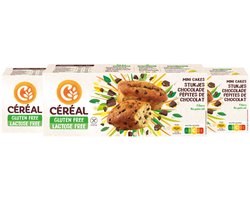 Céréal Mini Cakes Stukjes Chocolade Glutenvrij Lactosevrij - 3 x 230 gr - Voordeelverpakking