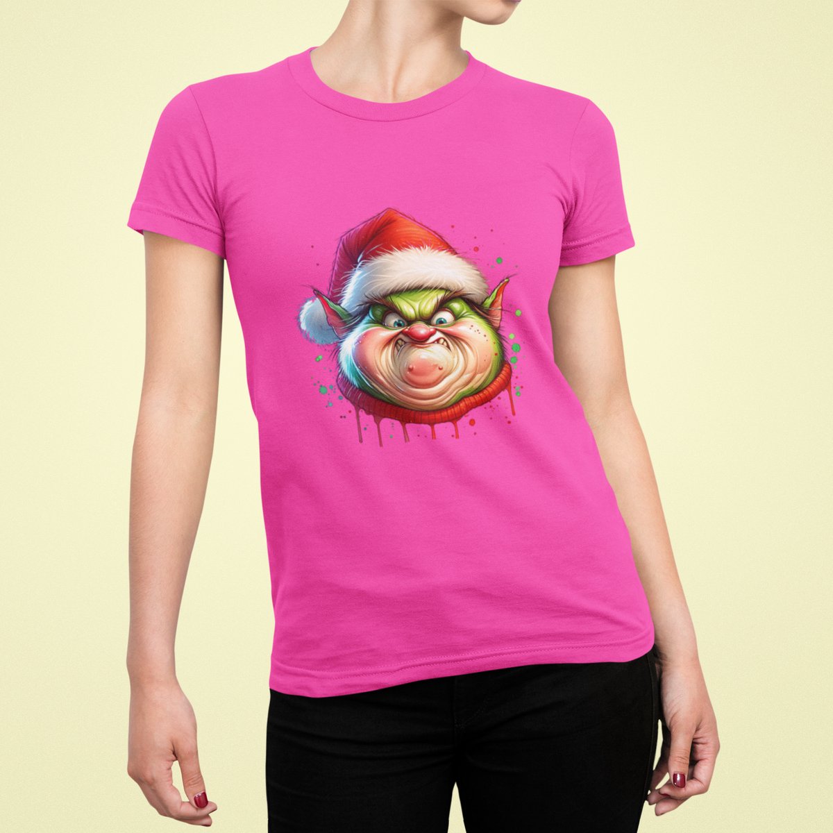 Merry Grumpmas - T-shirt Vrouw - T-shirt Roze - Kerst T-shirt - Maat M - Kerst Cadeau Vrouwen - Limited Edition