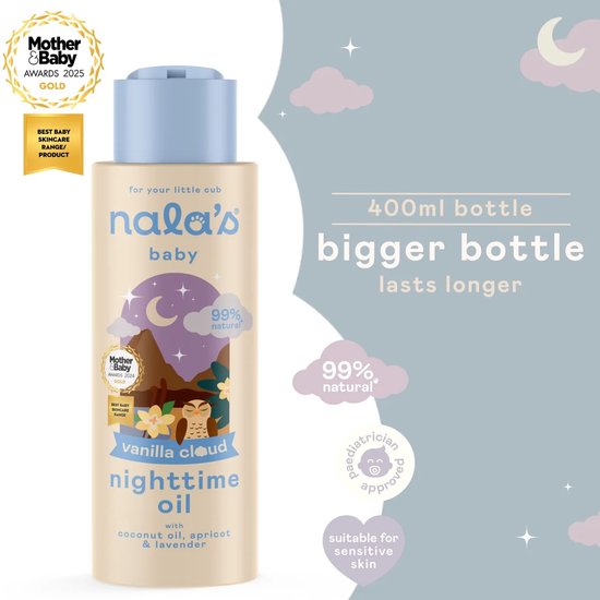 Nala's Baby - Vanilla Cloud -Nighttime -Oil, 400ml van Merkloos — afbeelding 2