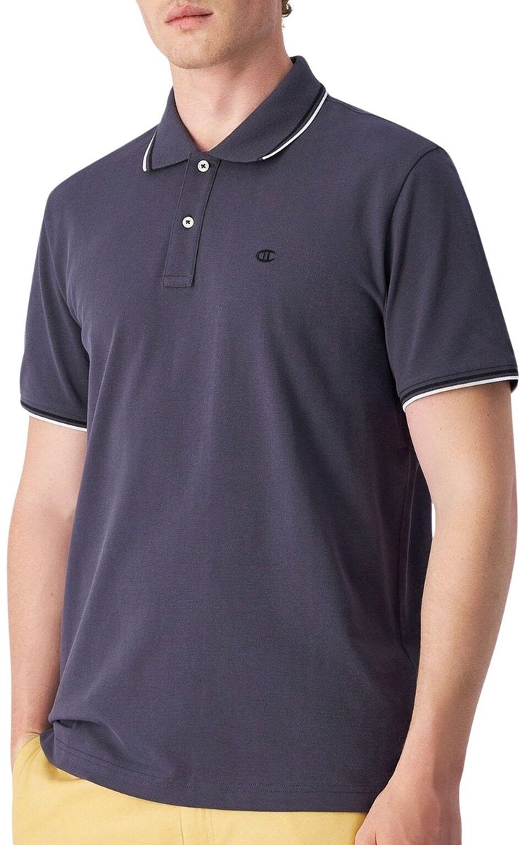 Champion Cotton Piqué Polo Heren Grijs