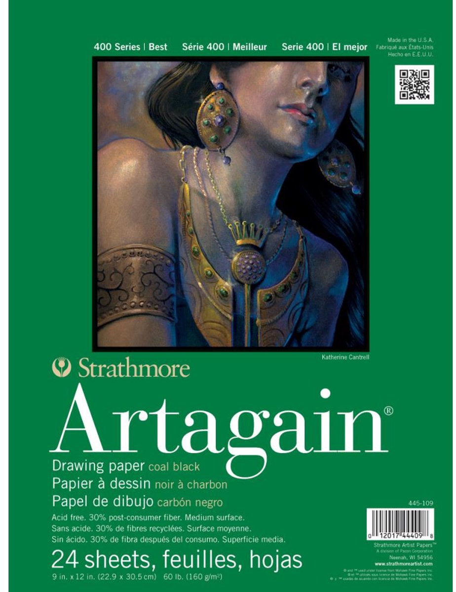 Strathmore - Black Artagain Paper Pad - zwart - P445-109