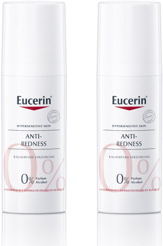 Eucerin AntiREDNESS Kalmerende Dagcreme voor Vrouwen - Corrigerende Crème - Rosacea Crème - Roodheid Gezichtscreme - 50 ml - Voordeelverpakking - Bundel van 2