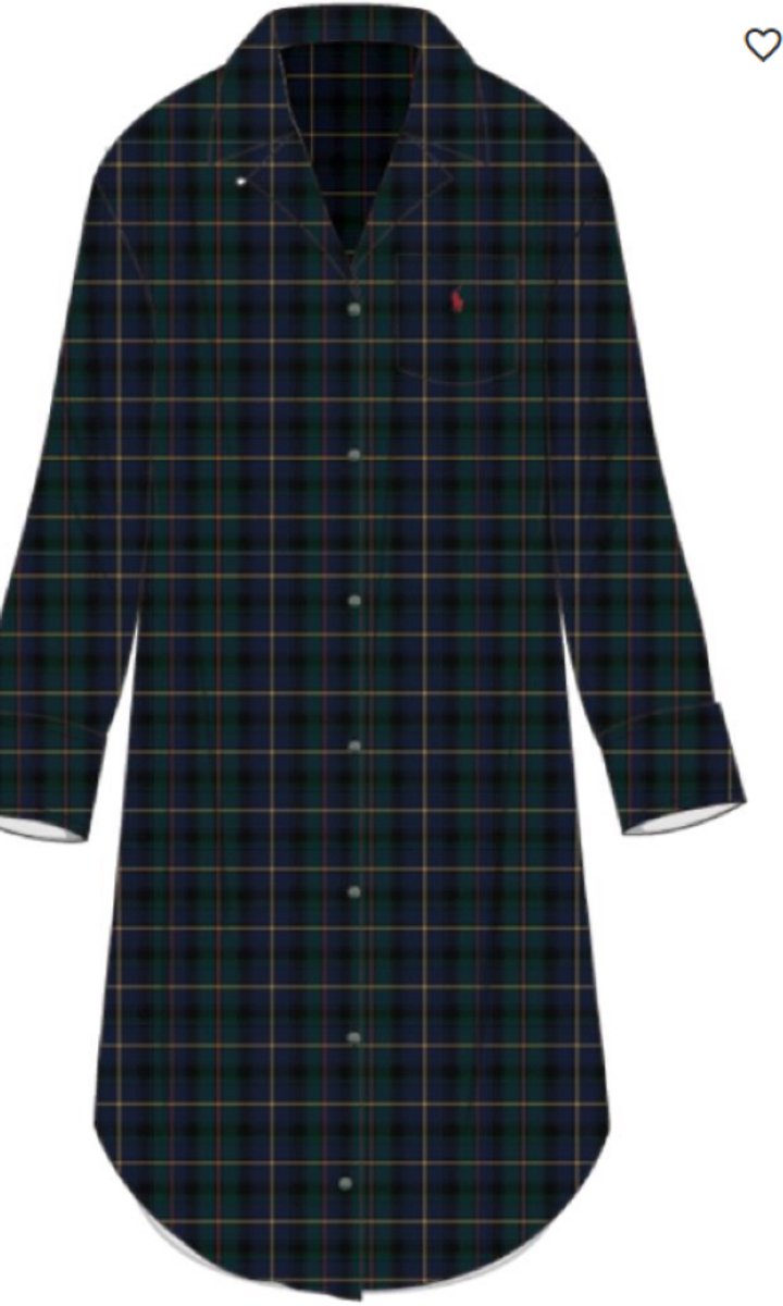 Ralph Lauren, slaapkleedje, groen ruit, S