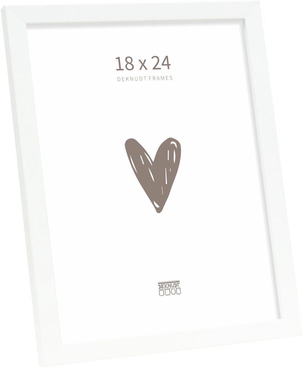 Deknudt Frames fotolijst S243K1 - wit - smal - foto 18x24 cm