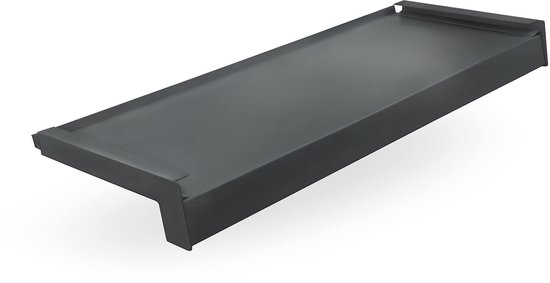 DQ-PP Vensterbank Staal + Poedercoating, 140 cm, Antraciet RAL 7016, Diepte 27,5 cm, Weersbestendig, Incl. aluminium eindkappen, Vensterbank, Buitenvensterbank, Vensterbank, Buiten